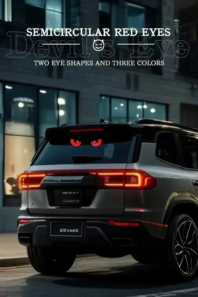 USB Dynamic Devil Eyes Light Car Windshield Dynamic LED Matrix Panel Screen Light for Car Truck Window Decor Lighting