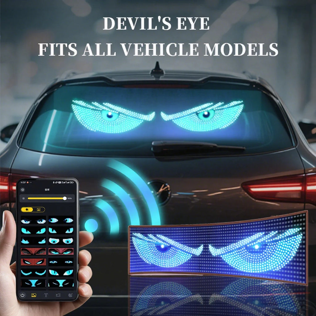 Truck eyes Matrix Pixel Panel Display Screen Flexible Car Graffiti Scrolling Text Animation Shop Reminder Light big truck Light