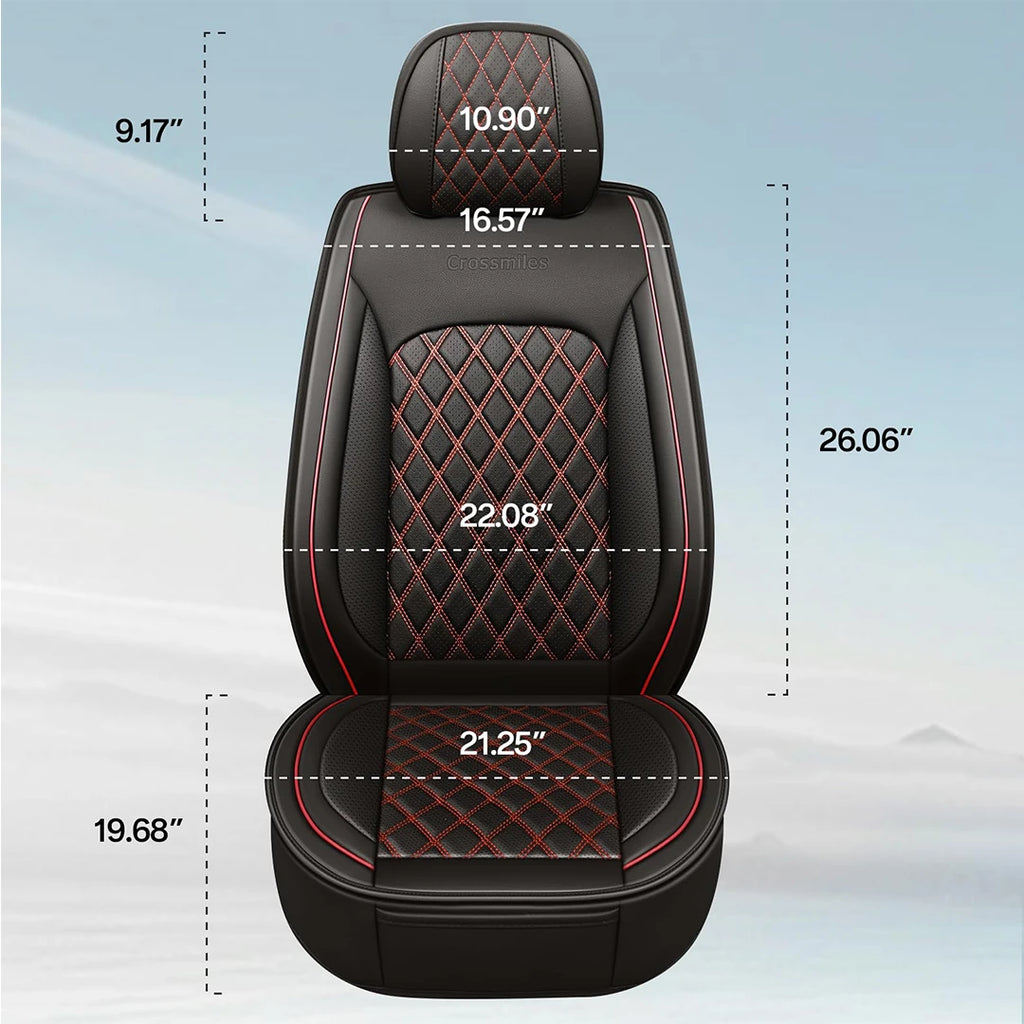 Leather 5pcs Car Seat Cover Protector Seat Waterproof Automotive Seat Covers Full Sets Breathable Universal Fit Full Seats Cover