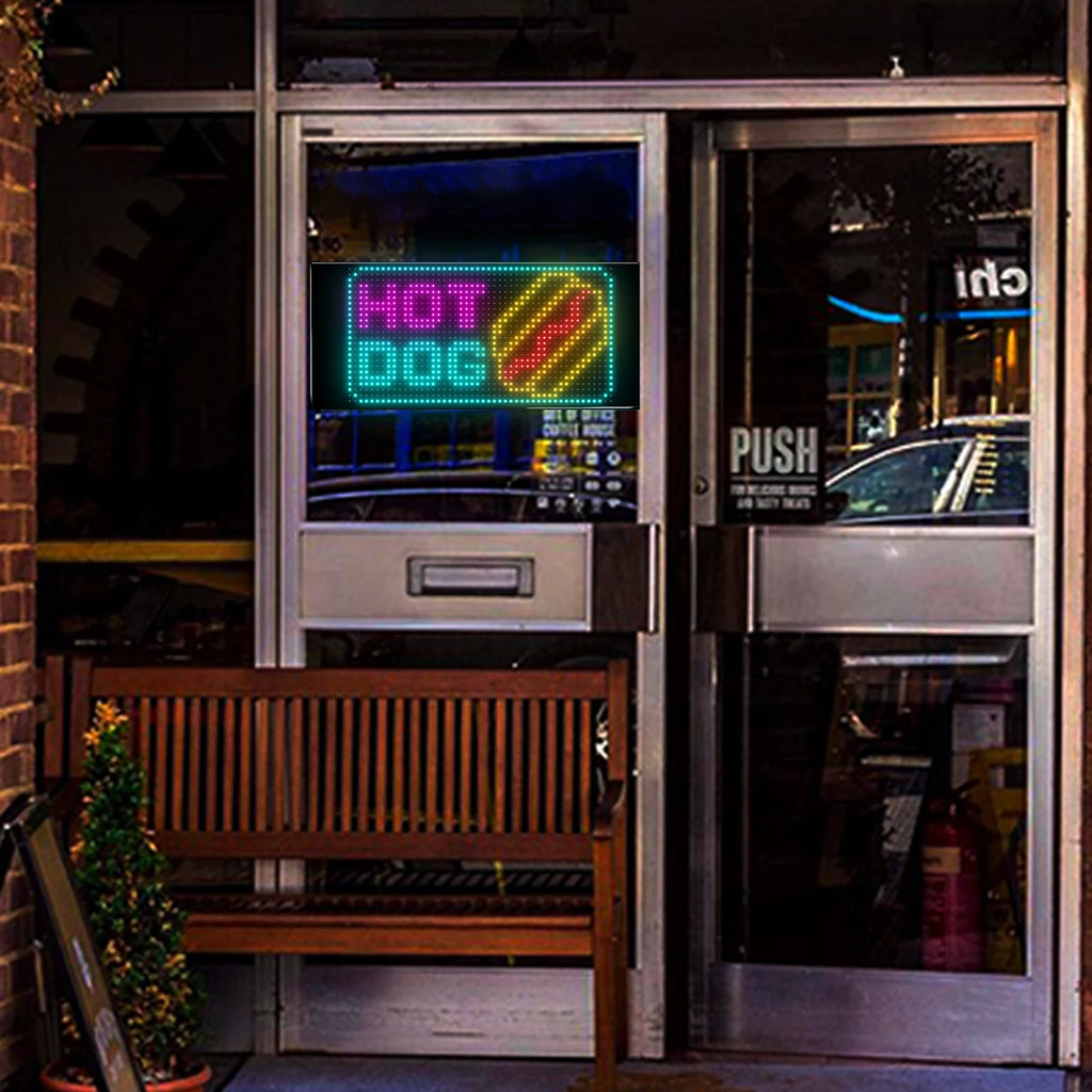 RGB LED Car Matrix Pixel Panel Truck Eyes Sign Animation DIY Programmable Bluetooth App Control Flexible Scrolling Display Light