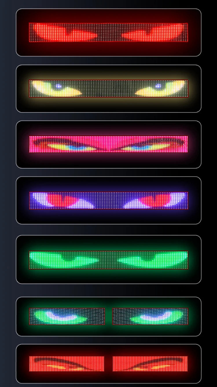Truck eyes Matrix Pixel Panel Display Screen Flexible Car Graffiti Scrolling Text Animation Shop Reminder Light big truck Light
