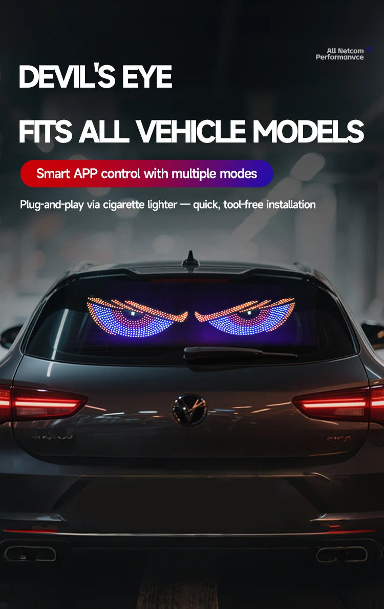 Truck eyes Matrix Pixel Panel Display Screen Flexible Car Graffiti Scrolling Text Animation Shop Reminder Light big truck Light