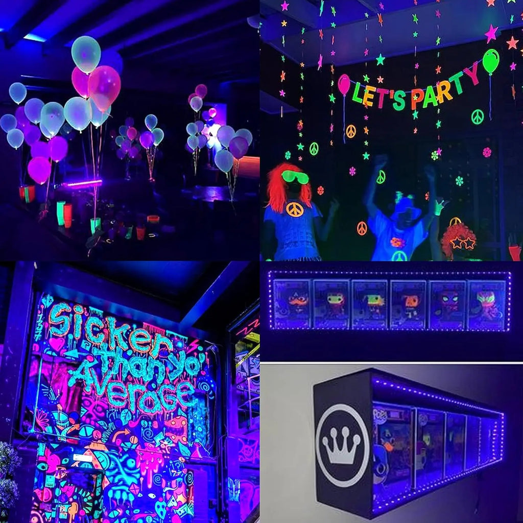 UV LED Light Strip Flexible LED Strip Light Ultraviolet UV Lamp 395-405nm Black Light 2835 SMD DC5V LED Ribbon For Glow Party