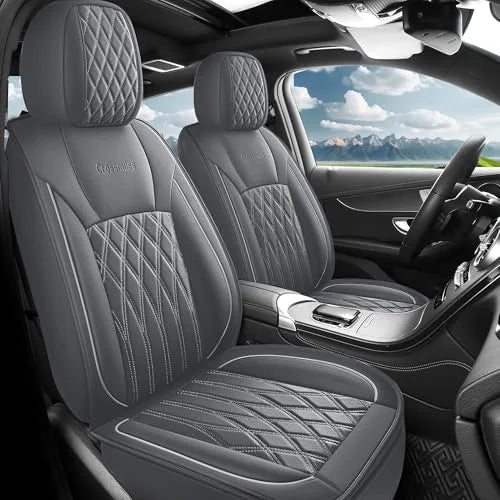 Leather 5pcs Car Seat Cover Protector Seat Waterproof Automotive Seat Covers Full Sets Breathable Universal Fit Full Seats Cover