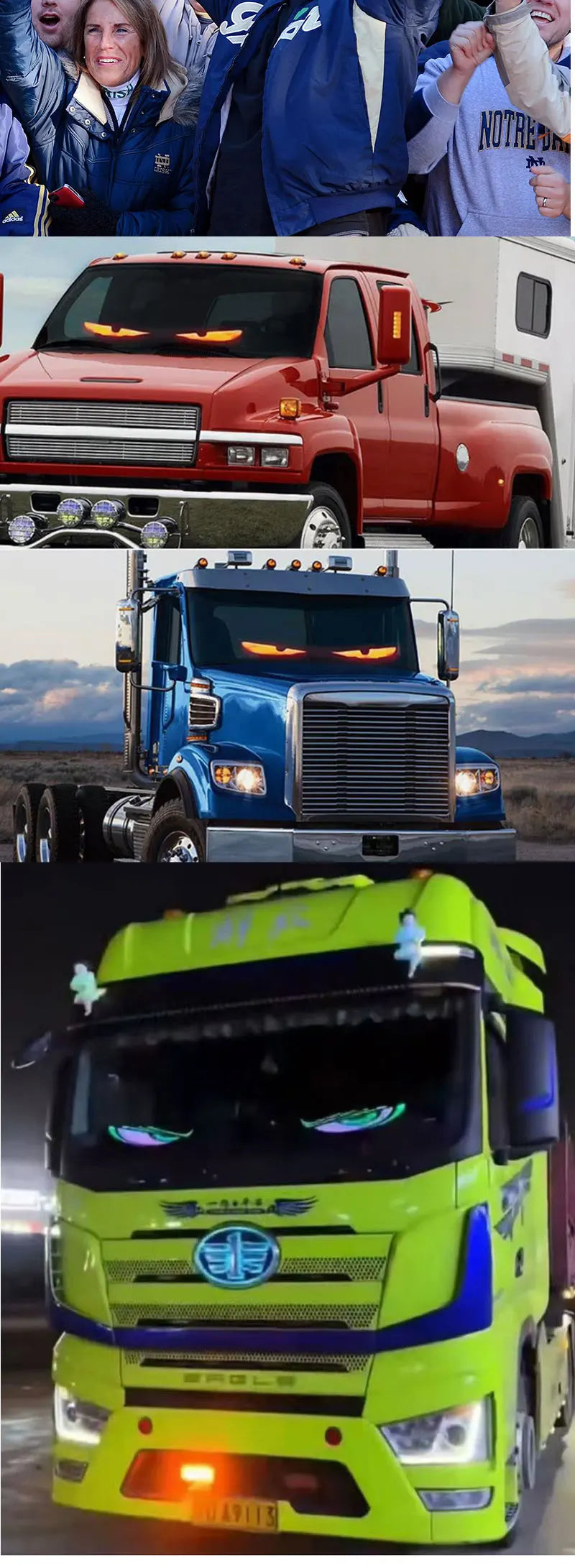 RGB LED Car Matrix Pixel Panel Truck Eyes Sign Animation DIY Programmable Bluetooth App Control Flexible Scrolling Display Light