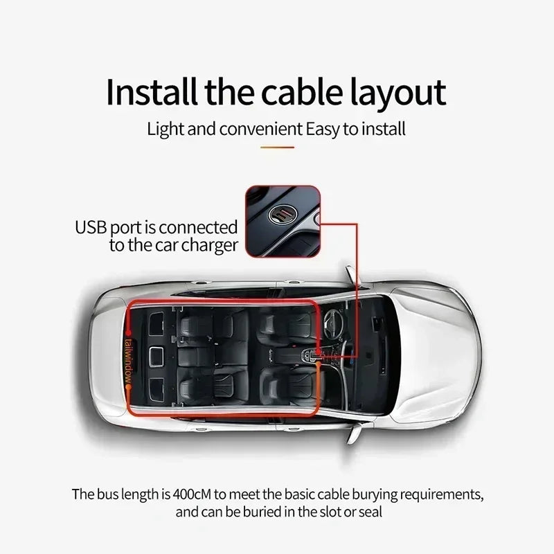 USB Dynamic Devil Eyes Light Car Windshield Dynamic LED Matrix Panel Screen Light for Car Truck Window Decor Lighting