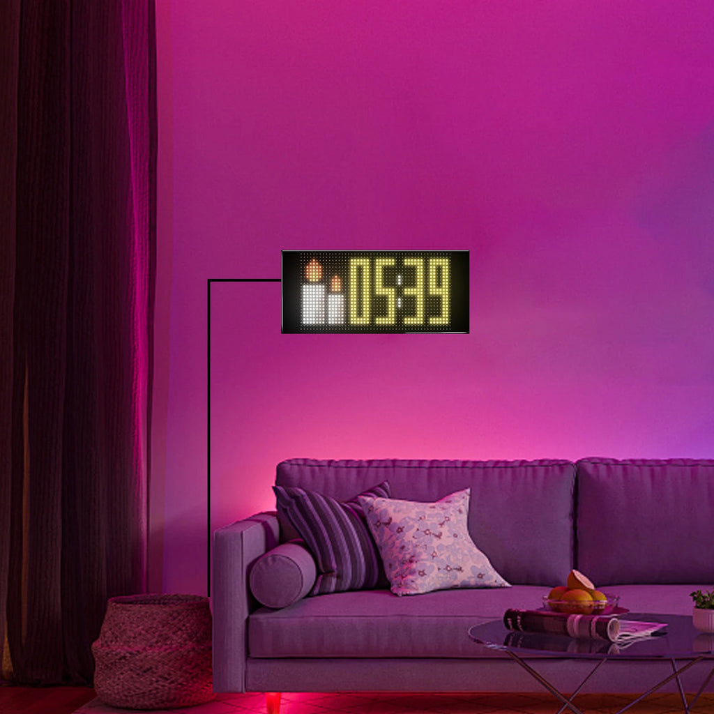 RGB LED Car Matrix Pixel Panel Truck Eyes Sign Animation DIY Programmable Bluetooth App Control Flexible Scrolling Display Light