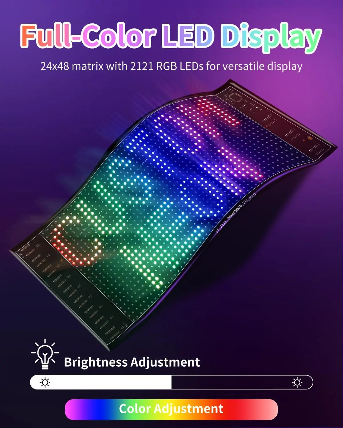 Double layer RGB Flexible Display Panel Screen, Programmable Sign with App, Personalised Light for Car, Shop, Hotel, Advertising