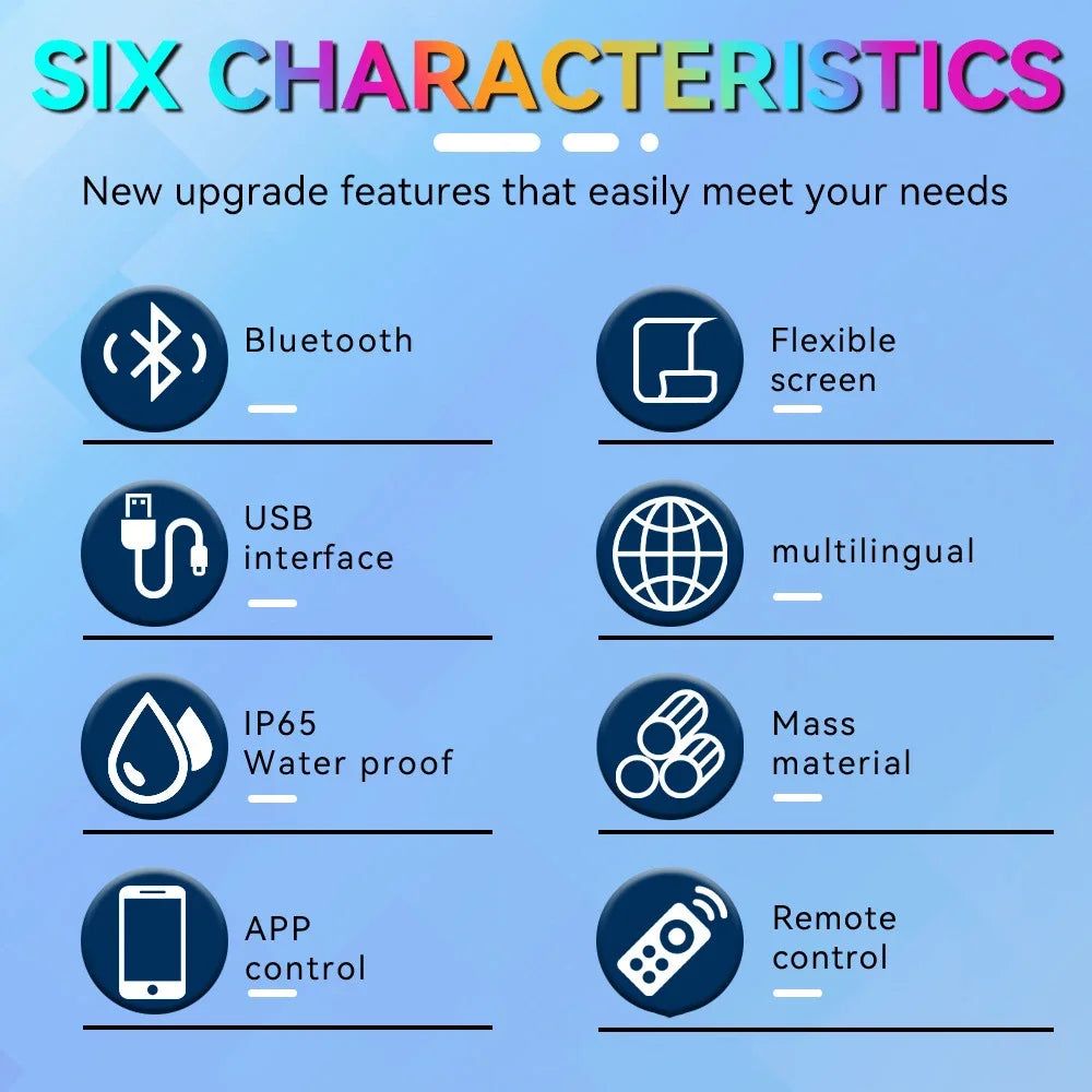 Programmable Flexible LED Matrix Panel RGB Scrolling Text Animation Display for Business Car Shop Festival Advertising Devil Eye