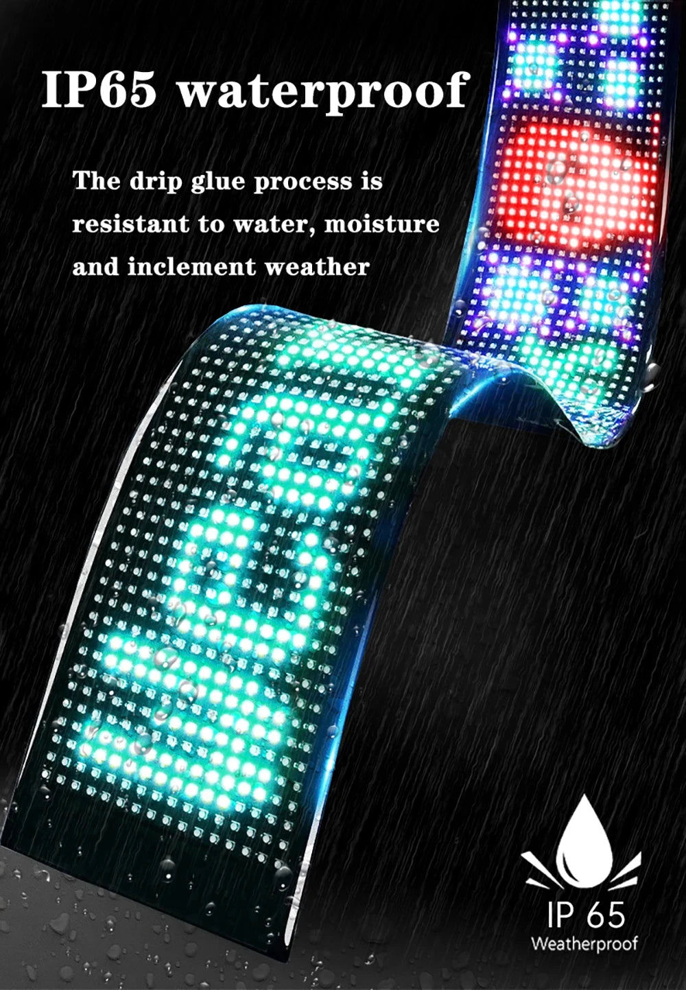 RGB LED Car Matrix Pixel Panel Truck Eyes Sign Animation DIY Programmable Bluetooth App Control Flexible Scrolling Display Light