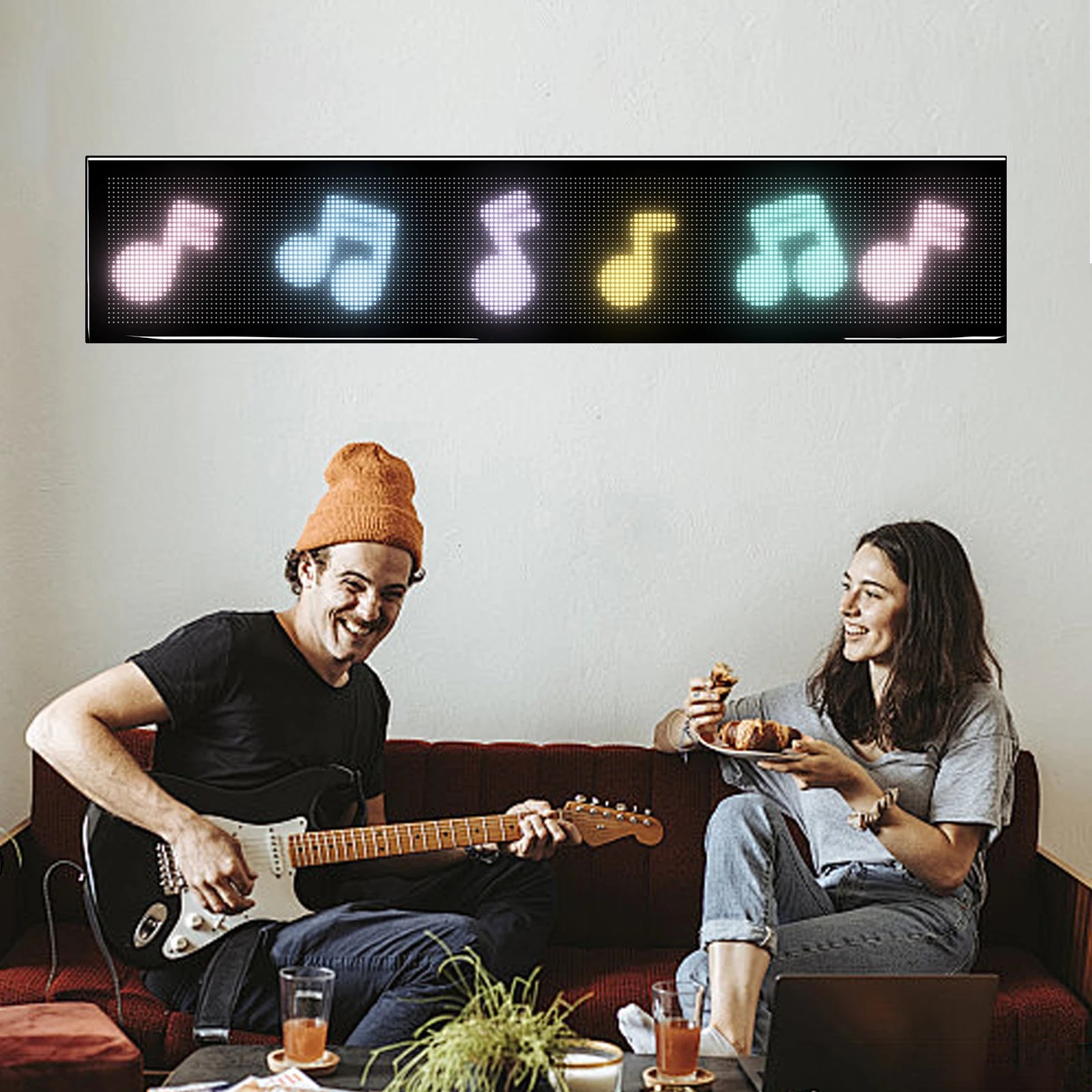 RGB LED Car Matrix Pixel Panel Truck Eyes Sign Animation DIY Programmable Bluetooth App Control Flexible Scrolling Display Light