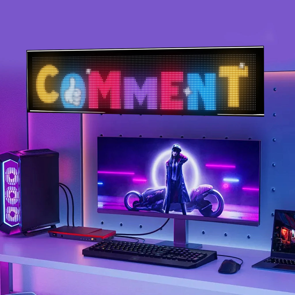 RGB LED Car Matrix Pixel Panel Truck Eyes Sign Animation DIY Programmable Bluetooth App Control Flexible Scrolling Display Light