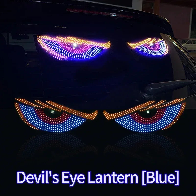 USB Dynamic Devil Eyes Light Car Windshield Dynamic LED Matrix Panel Screen Light for Car Truck Window Decor Lighting