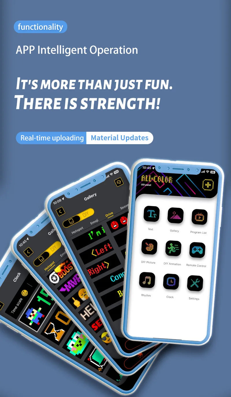 RGB LED Car Matrix Pixel Panel Truck Eyes Sign Animation DIY Programmable Bluetooth App Control Flexible Scrolling Display Light