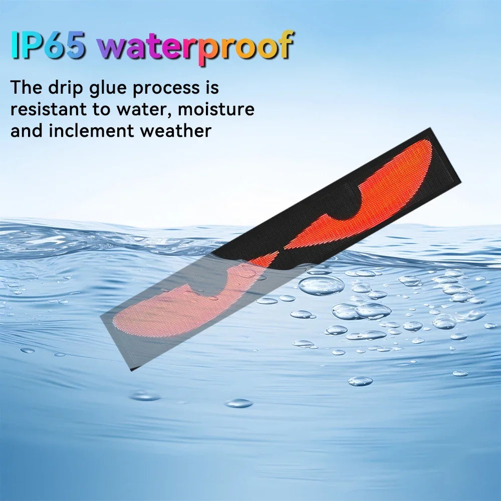 Programmable Flexible LED Matrix Panel RGB Scrolling Text Animation Display for Business Car Shop Festival Advertising Devil Eye