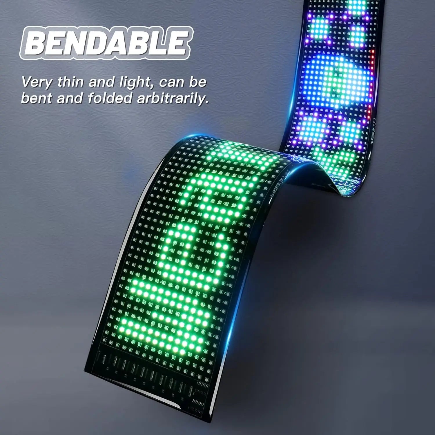 Programmable Flexible LED Matrix Panel RGB Scrolling Text Animation Display for Business Car Shop Festival Advertising Devil Eye