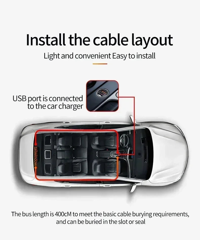 USB Dynamic Devil Eyes Light Car Windshield Dynamic LED Matrix Panel Screen Light for Car Truck Window Decor Lighting