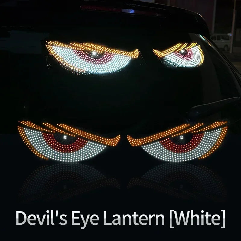 USB Dynamic Devil Eyes Light Car Windshield Dynamic LED Matrix Panel Screen Light for Car Truck Window Decor Lighting