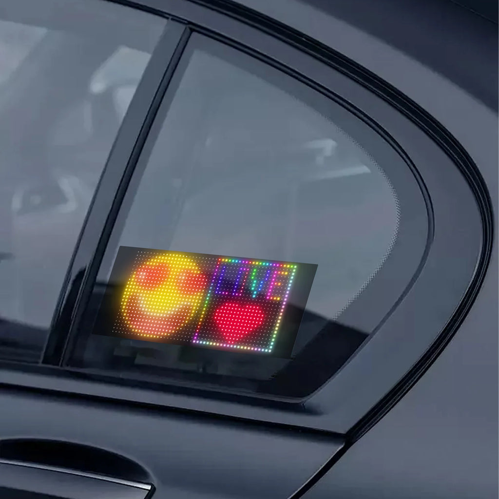RGB LED Car Matrix Pixel Panel Truck Eyes Sign Animation DIY Programmable Bluetooth App Control Flexible Scrolling Display Light