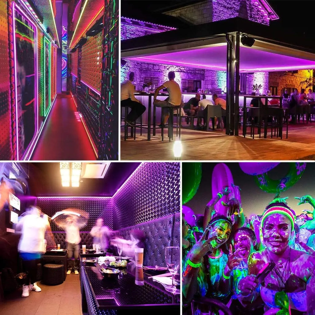 UV LED Light Strip Flexible LED Strip Light Ultraviolet UV Lamp 395-405nm Black Light 2835 SMD DC5V LED Ribbon For Glow Party