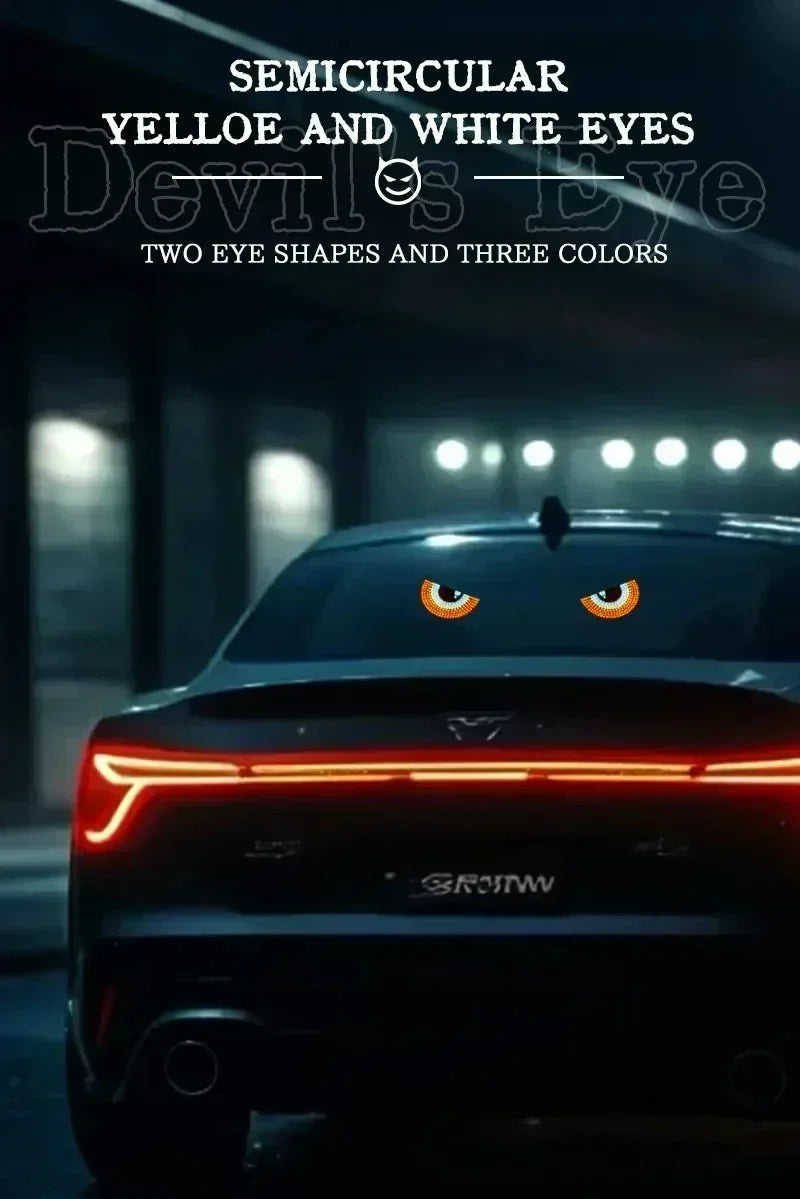 USB Dynamic Devil Eyes Light Car Windshield Dynamic LED Matrix Panel Screen Light for Car Truck Window Decor Lighting