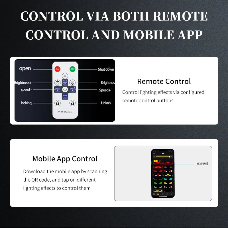 Truck eyes Matrix Pixel Panel Display Screen Flexible Car Graffiti Scrolling Text Animation Shop Reminder Light big truck Light