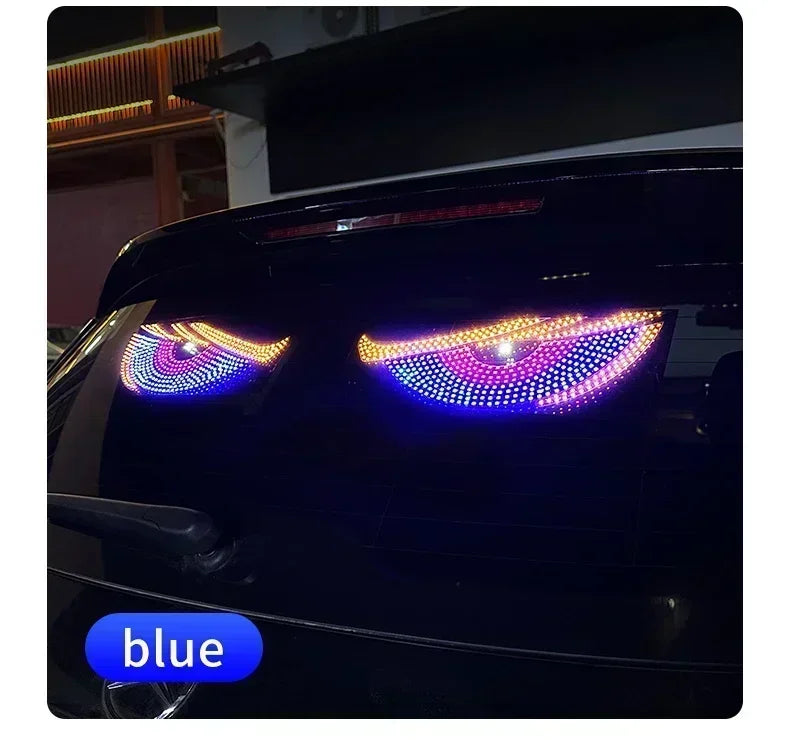 USB Dynamic Devil Eyes Light Car Windshield Dynamic LED Matrix Panel Screen Light for Car Truck Window Decor Lighting