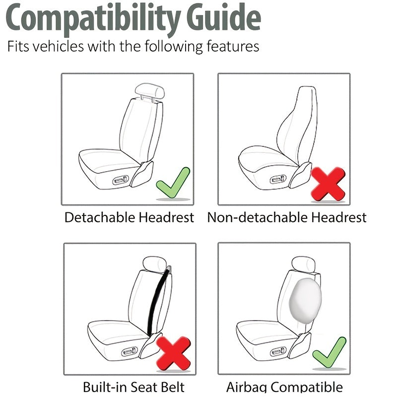 Car Seat Covers Full Set, Gray Purple Black Blue Red Purple Car Seat Cushion  Car Seat Protector Car Decoration Airbag Safe