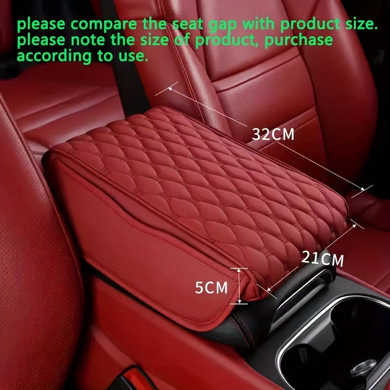 1pc Armrest Box Heightening Pad, Car Central Armrest Box Protection Pad, Car Center Control Premium Universal Elbow Support With Storage Bag