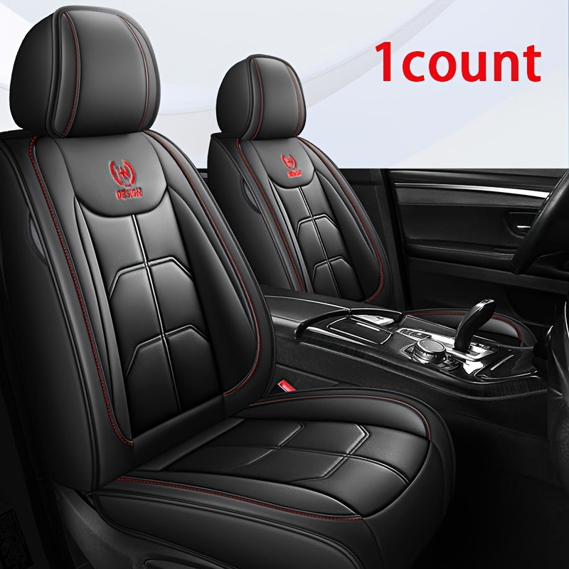 1-Piece Front Driver Seat Premium PU Leather Car Seat Cover - Fits Most Cars, SUVs, Vans, and Trucks!