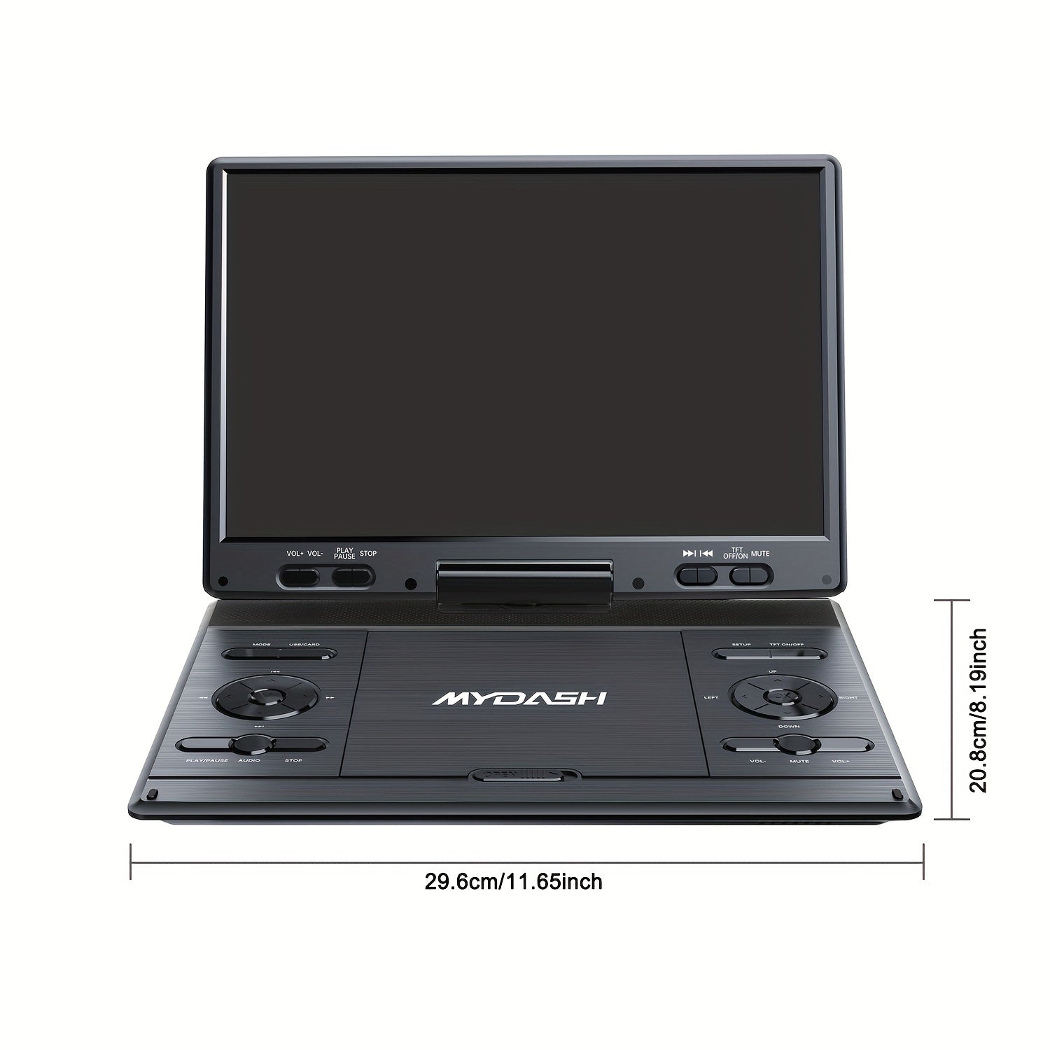 14.9" Large Portable DVD Player - Region Free, 12.5" HD Swivel Screen, Exclusive Button Design, Car Headrest Mount, High Volume Speaker, Supports CD/DVD/SD Card/USB, Black