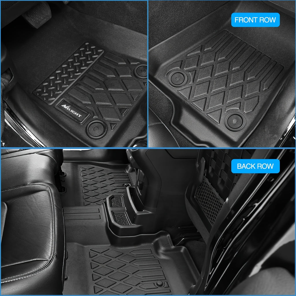 [TPE Floor Mats] Heavy Duty TPE Floor Liners | Non-Slip Textured Surface, All-Weather Protection, Easy to Clean Car Floor Mats for DODGE Charger RWD 2011-2023 & 300 RWD 2011-2023