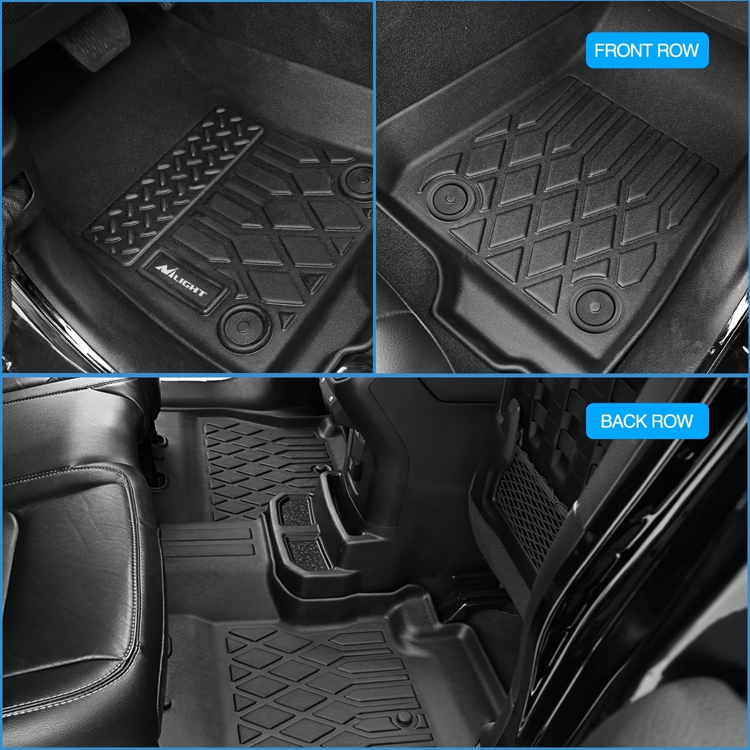 [TPE Floor Mats] Heavy Duty TPE Floor Liners | Non-Slip Textured Surface, All-Weather Protection, Easy to Clean Car Floor Mats for DODGE Charger RWD 2011-2023 & 300 RWD 2011-2023