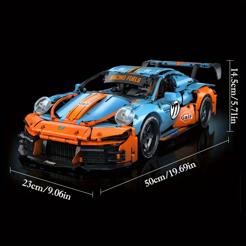 1623pcs Technic GT3 Super Racer Building Blocks Set, High-Detail Sports Vehicle Model, Durable ABS Plastic, Educational Assembly Kit, Adult Collectible Construction Toy, Ideal for Ages 14+