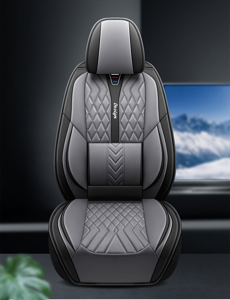 Luxurious And Stylish Five-seater Car Seat Covers Made Of Durable PU Leather, Suitable For All Seasons, Providing Full Cover For The Seats.