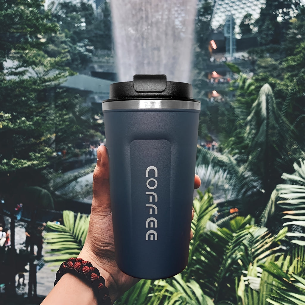 17.25oz Stainless Steel Insulated Travel Mug - Reusable Coffee Cup for Hot & Cold Beverages, Multipurpose, Eco-Friendly, Hand Wash, Ideal for Holidays & Graduation Gifts