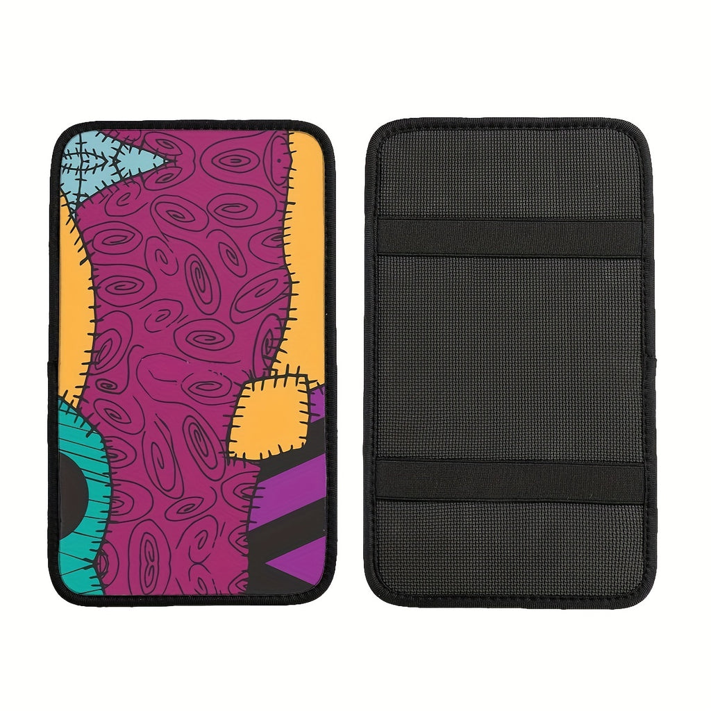 6-Piece Complete Car Decoration Kit - Soft Polyester Steering Wheel Cover, Center Console Pad, Cup Holder Coasters, and More - No Filler, Durable, and Easy to Clean Nightmare Before Christmas Accessories