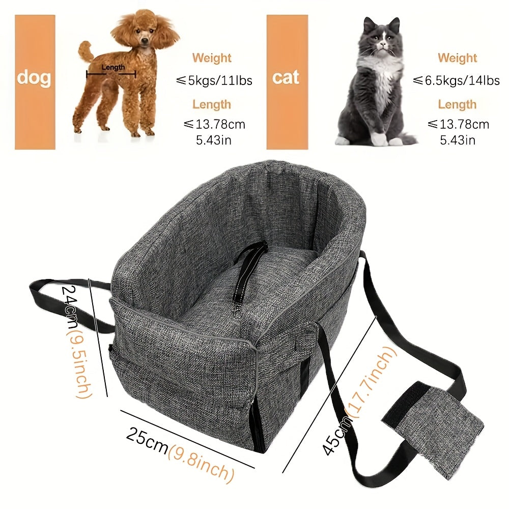 Dog Bed, Pet Carrier, Vehicle Seat Cover, Central Control Pet Nest Bag