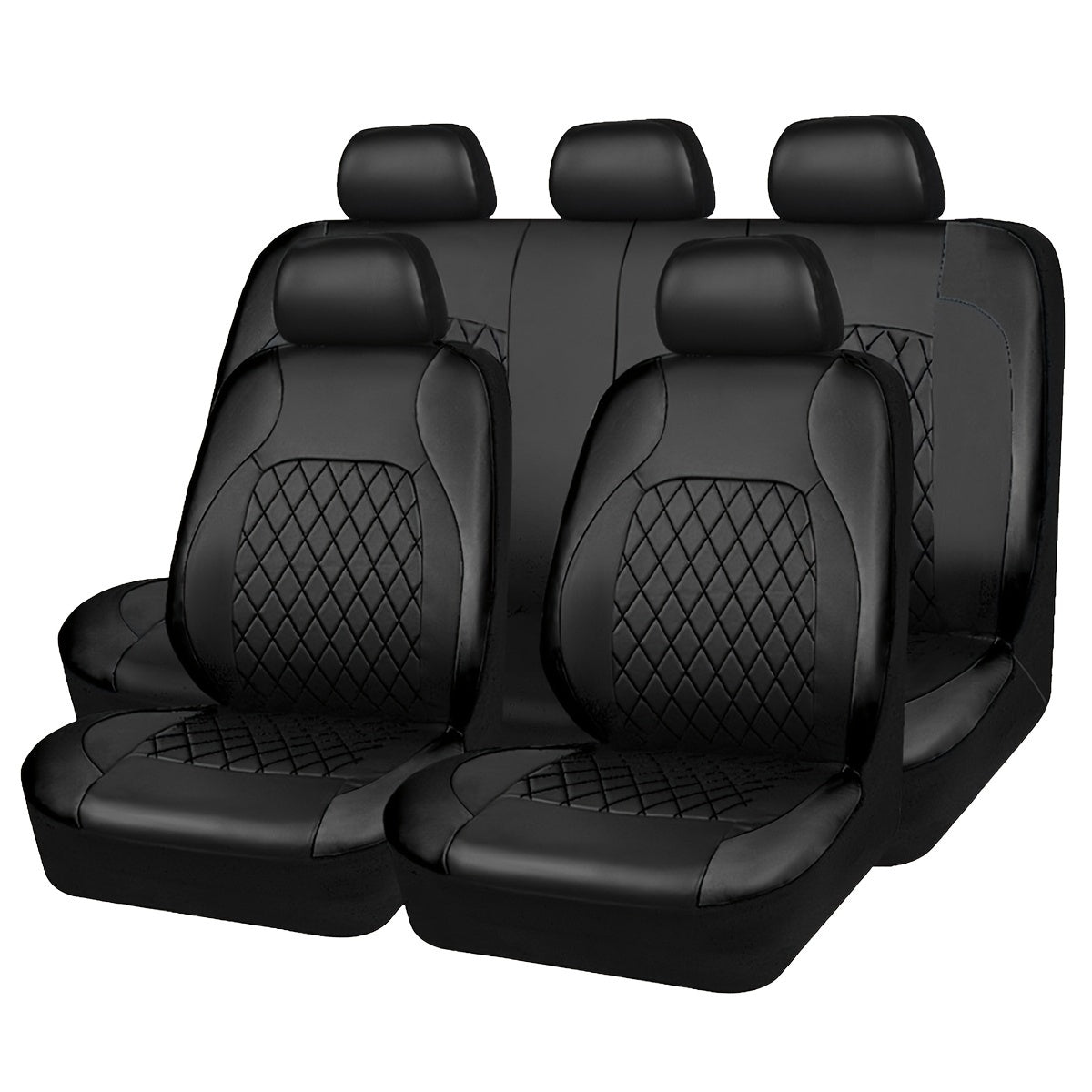 Universal Fit PVC Leather Car Seat Covers for 5 Seats, Universal Car Seat Protection