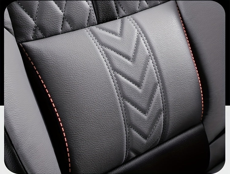 Luxurious And Stylish Five-seater Car Seat Covers Made Of Durable PU Leather, Suitable For All Seasons, Providing Full Cover For The Seats.