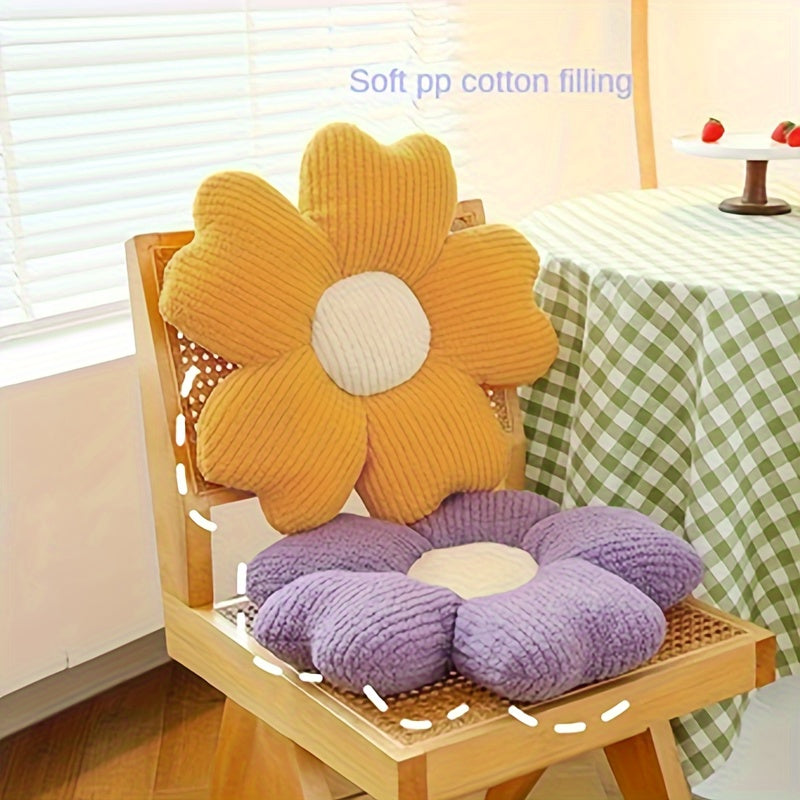 [1pc Breathable Flower Seat Cushion] 1pc Home Decorative Cushion, Breathable Flower Seat Cushion, Table Chair Cushion Floor Pillow For Sofa Couch Bed Office