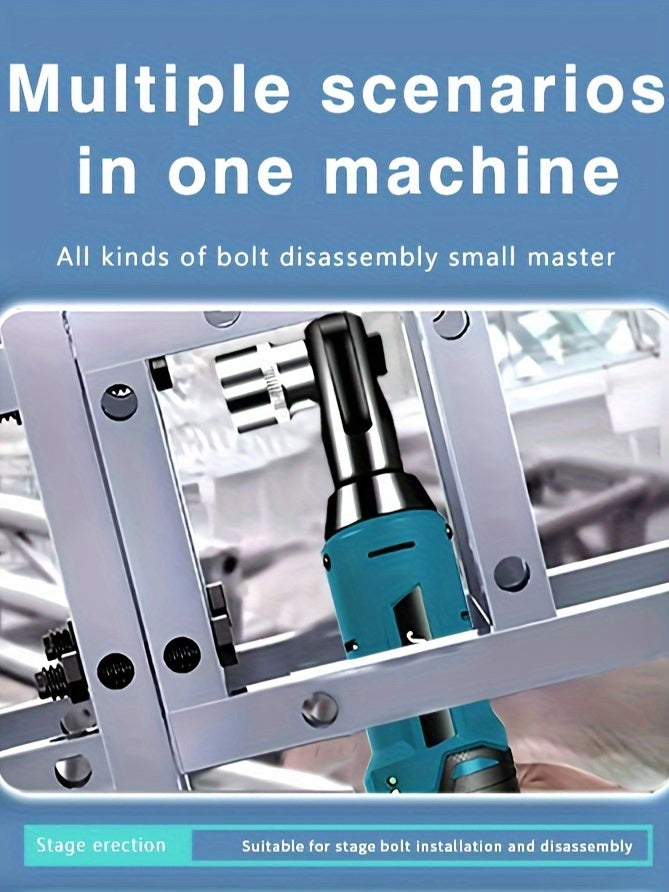 1 Set JAVN 12V Cordless Electric Wrench, 45NM 3/8'' Ratchet Wrench, Removal Screw Nut Car Repair Tools, Right Angle Wrench, Power Tool