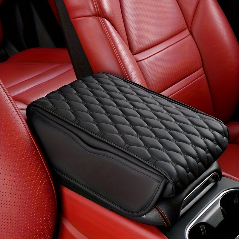1pc Armrest Box Heightening Pad, Car Central Armrest Box Protection Pad, Car Center Control Premium Universal Elbow Support With Storage Bag