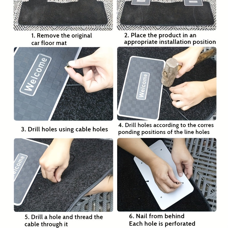 Car LED Lights for Floor Mats, Interior Car LED Strip Lights, Luminous Ambient Neon Car Lighting Kits, Universal Automotive Floor Mats