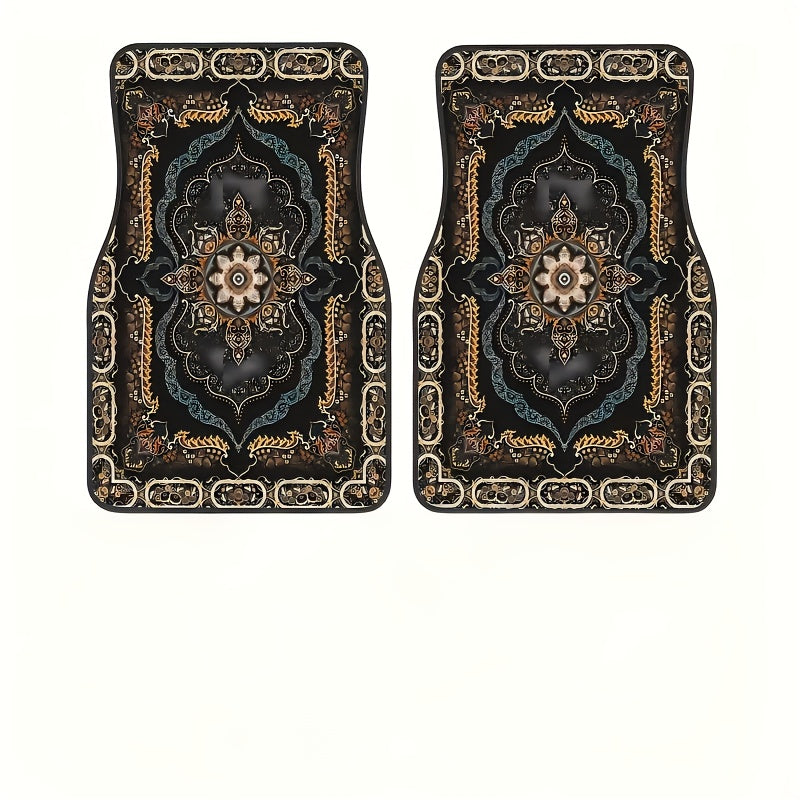 2/4pcs Durable Car Floor Mats Set | Easy-Clean, Stylish & Simple Interior Accessories for Men & Women | Perfect for Halloween, Thanksgiving, Christmas, Birthday Gifts, Auto Interior Upgrade, Vehicle Accessories, Sleek Car Dec