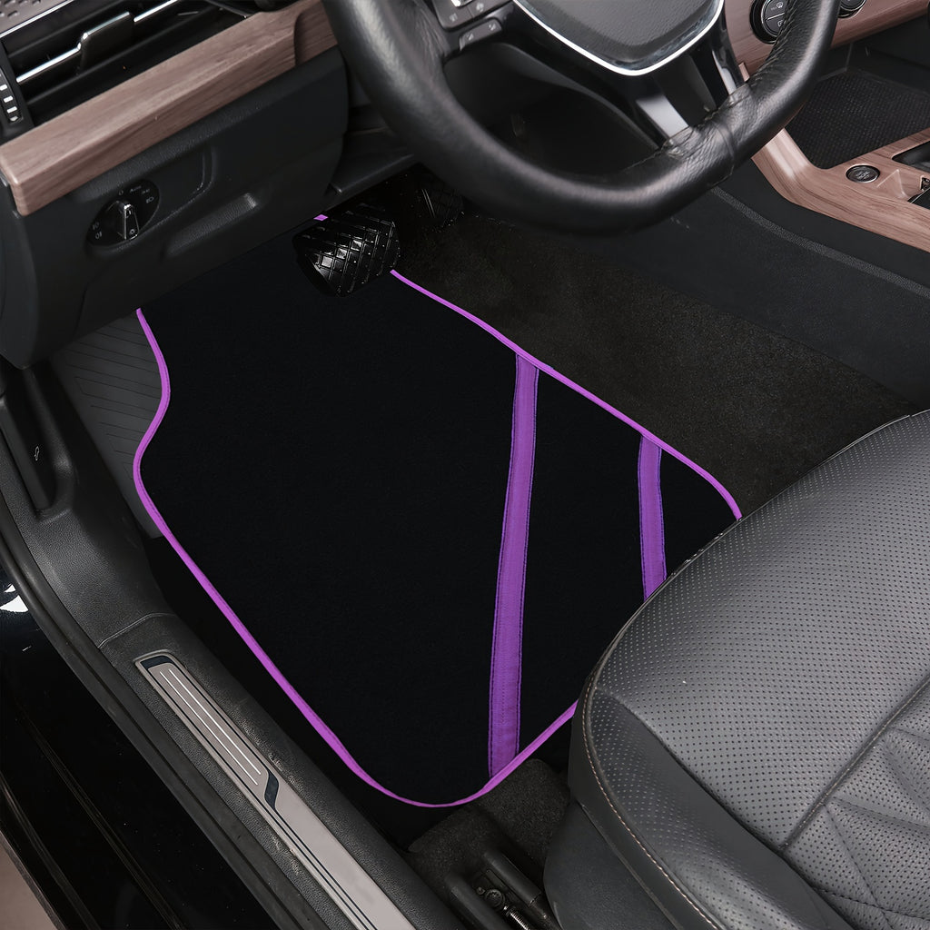 4pcs Universal Anti-Slip Car Floor Mats Set, High-Durability Foot Pads for Front & Rear Seats, All-Season Vehicle Interior Accessories, Fits Most Cars