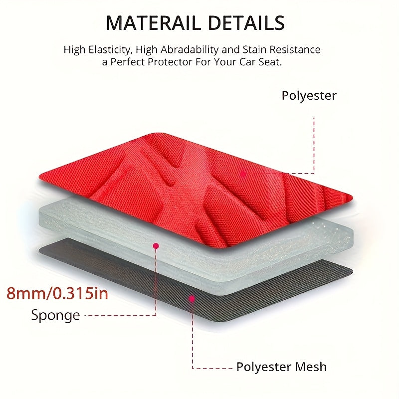 Fashion Tire Track Detail Style Universal Car Seat Covers Fits Most Brand Vehicle