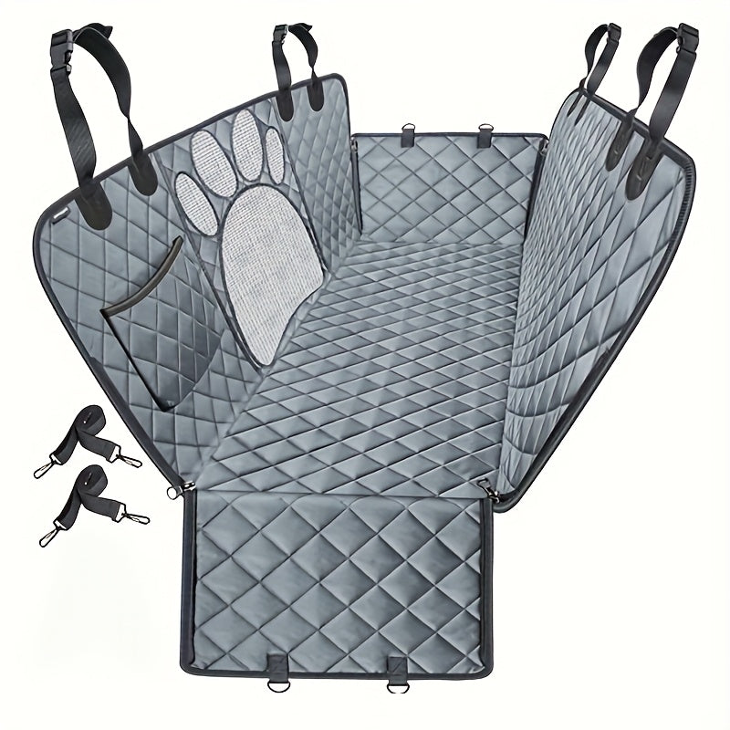 Dog Seat Cover, Pet Dog Seat Cover Hammock Heavy Duty Scratch Resistant Slip Durable Soft Pet Rear Seat Cover For Cars, Trucks And SUVs Pet Car Mat Open Net Waterproof Dog Car Seat Cushion Trunk Anti Slip Wear Resistant Pet S