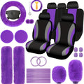 45pcs Car Seat Set Plush Pendant Steering Wheel Universal Car Accessories Interior Set - The Perfect Choice For Fashionable Ladies, christmas gifts