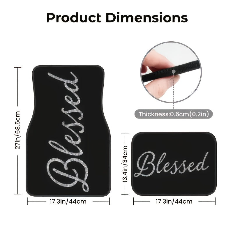 2/4pcs Durable Car Floor Mats Set | Easy-Clean, Stylish & Simple Interior Accessories for Men & Women | Perfect for Halloween, Thanksgiving, Christmas, Birthday Gifts, Auto Interior Upgrade, Vehicle Accessories, Sleek Car Dec